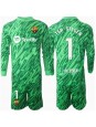Barcelona Ter Stegen #1 Torwart Auswärts Trikotsatz für Kinder 2024-25 Langarm (+ Kurze Hosen)